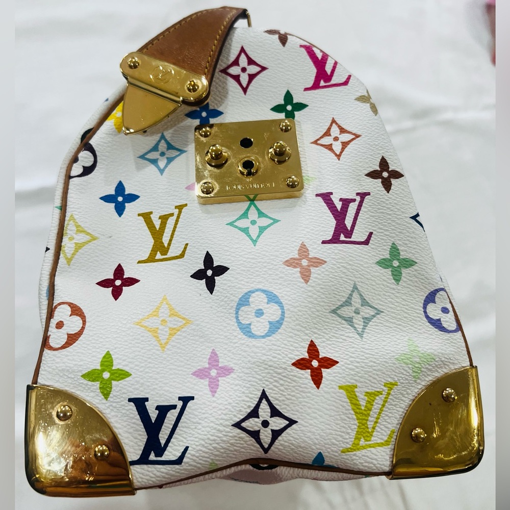 Louis Vuitton Murakami Multicolor Speedy 30 White Monogram Bag Vintage Rare - Picture 4 of 16